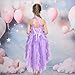 Girls Halter Dress Lavender Pleated Mermaid Sequin Party Tulle Size 12