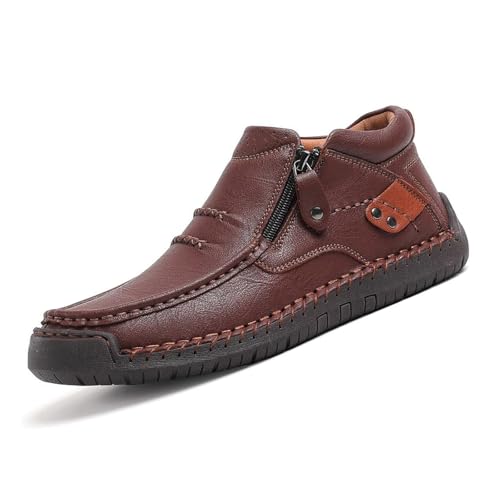 The first young Men’s Orthopedic Leather Driving Boots – Handmade Premium Slip-On Shoes for Comfort & Style, Ideal for Daily Wear, Work, or Long Drives