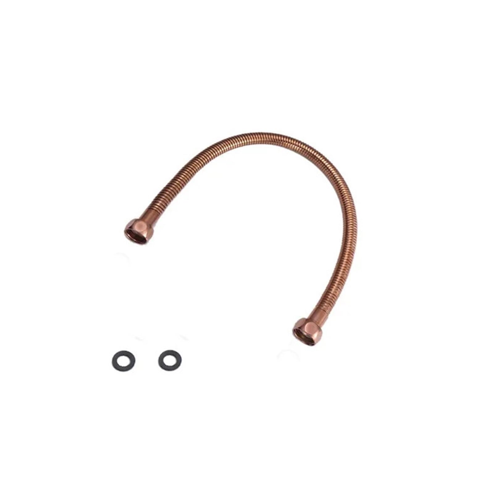 Genérico Tipada de acero inoxidable 304, tubería de entrada de agua del inodoro 50 cm G1/2 "X1/2" Golded Water Wipe de entrada Heate(Black)