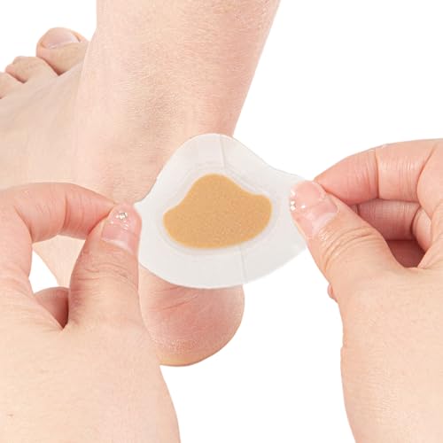 Aufquwk Pansements pour Ampoules | 50 Pièces Autocollants Anti-Frottement Pieds | Protections Invisibles Imperméables contre les Frottements Unisexe pour Voyage Randonnée