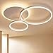 Produktbild LED Deckenleuchte Moderne Dimmbare Wohnzimmerlampe Ring Designer Deckenlampe Mit Fernbedienung Mode Deckenlampe Minimalistisches Metall Acryl Beleuchtung Schlafzimmer Küche Esszimmer Lichter