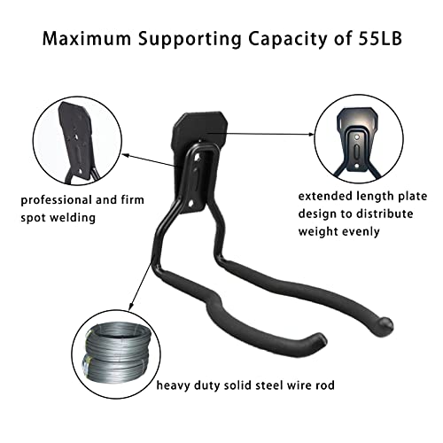 Juformin Garden Power Tool Hanger, String Trimmer Hanger, Weed Eater Rack, Garage Wall Hooks, Weedeater Hanger, Power Tool Holder For Garage Wall, Utility Hooks For Garage Tool Storage 2 Pcs #TOP2