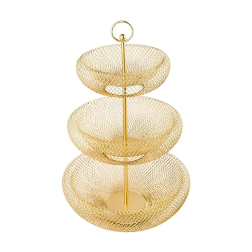 Cesta de frutas redonda y centro de mesa frutero de 3 niveles 2