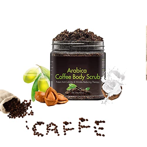 Arabica Coffee Body Scrub For Cellulite And Firming,100% Natural Exfoliating Scrub Skin Care, Anti-Cellulite &Wrinkle Reducing,250Grams/8.8Fl.oz #TOP27