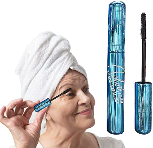 Mascara impermeabile per anziani con ciglia diradanti, mascara per donne mature anziane con occhi sensibili ciglia corte diradamento (1 pz)