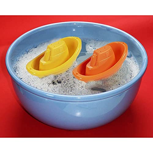 Blue Panda 12 Pack Bath Toy Boats, Bathtub Plastic Kids Tugboats For Ages 3 And Up, Multicolored #TOP2