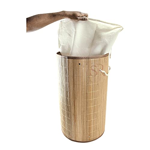 Cesto em bambu redondo 36x60 cm Mek