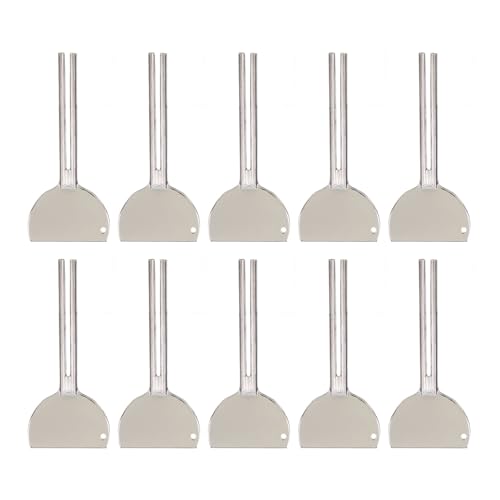 10PCSステンレス鋼の歯磨き粉絞り、金属チューブスクイーズキーの染料、錆びやすく、耐久性があり、人間工学に基づいたデザインで使いやすい、効率的な貼り付け抽出、