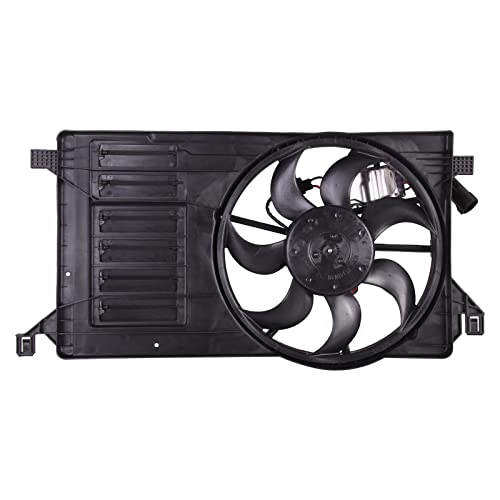 TYG OE Replacement Radiator Cooling Fan Assembly Fit for 2010-2011 Mazda 3 2.3L W/PWM, 2012-2013 Mazda 3 Hatchback 2.3L W/PWM | 3-Pin | R2AH-15-025B MA3115142 621-455