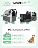 Petcozife Erweiterbar Katzenrucksack Hunderucksack, Katzentasche Faltbare, Haustier Rucksack für Große Katzen & Kleine Hunde bis 8 kg, Cat Backpack für Transport/Reisen/Camping