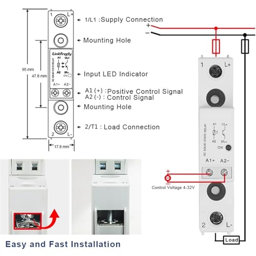 Relais Solid State haute durabilité TRD060D10 commutation précise 10A CC - 3