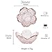 husippend Seasoning bowls with gold rim,6 pcs Pink Cherry Flower Crystal Glass Appetizer Plates dipping bowls ice cream Sushi,pink glass plates mini for charcuterie board (Phnom Penh)