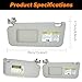 Driver Left Side Sun Visor Replacement Compatible with Toyota RAV4 2004 2005, Interior Sunvisor Replacement Accessory 74320-42420-B0 (Gray)