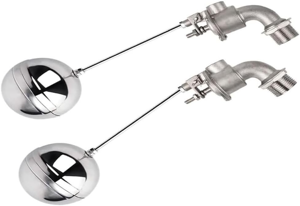 90 Degree Stainless Steel Float Valve - 3/4inch & 1inch Top Mounted Water Tank Float Switch Valve 1pcs(3/4inch)