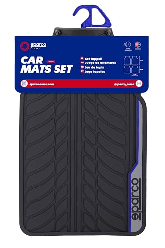 Sparco SPCF507BL Set Tappeti Zerbino F507 Intl, Pvc, Blu, Set Di 4 - 5