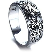 Vintage Punk Carved Eyes Ring, Unisex Women Men Hip Hop Rock Culture Ring Metal Rings Accessories7