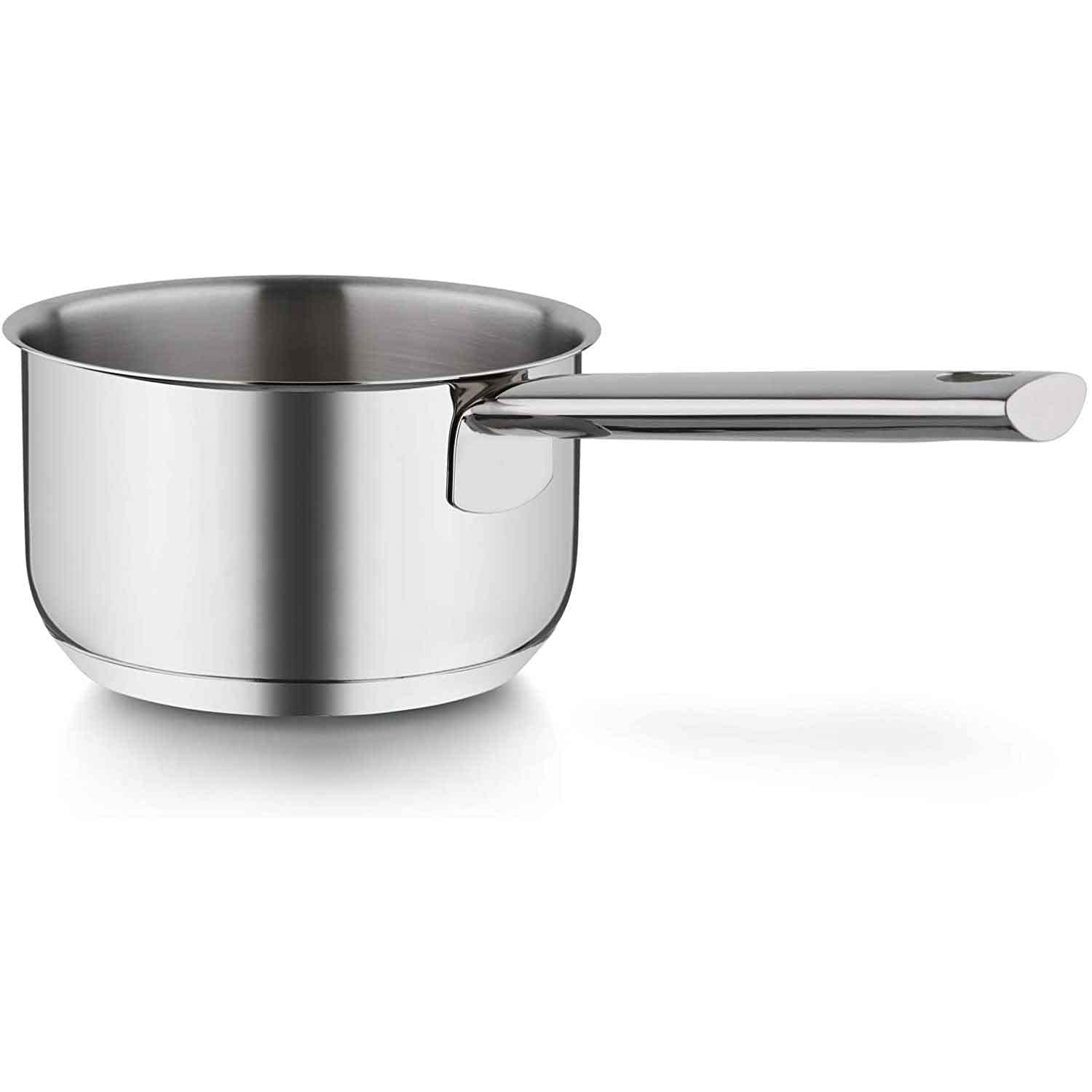 Barazzoni Chef Line 9-częściowy akumulator, wyprodukowano we Włoszech, stal nierdzewna 18/10, indukcja+gaz, potrójne dno, wolne PFAS, srebro, 22 cm