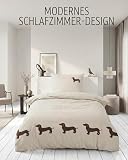 Trautesheim Bettwäsche Set mit Dackelmotiv (2-teilig) – Bettwäsche 135x200cm mit Kissenbezug 80x80cm – Bettbezug aus 100% nachhaltiger Baumwolle