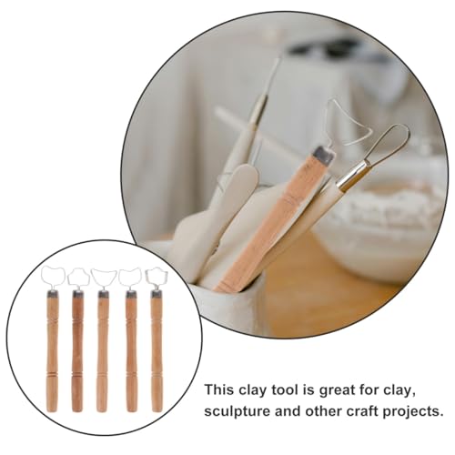 HOODANCOS 5-Piece Ceramics Making Tools Set Pottery Handle Sculpting Scraper and Cutter for Clay Modeling Art Craft Projects by HOODANCOS - Image 9