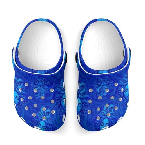 Toddler's Fashion Outdoor Beach Pool Shoes for Cute Summer Style, Greek Goddess Snake Queen Medusa Art