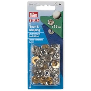 Prym 390202 Sport & Camping Druckknöpfe Nachfüllpackung Silber