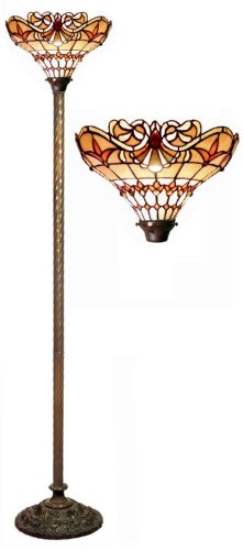 Tiffany-style Barouque Torchiere