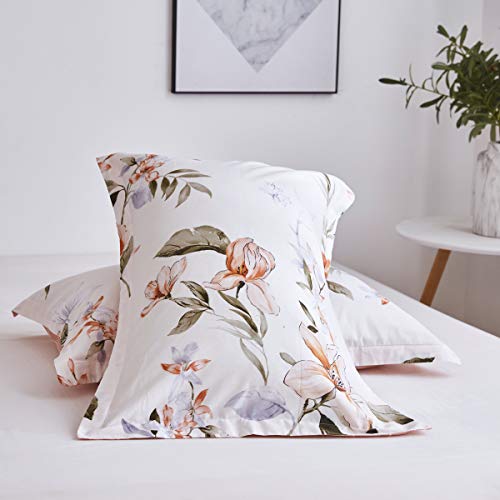 Oaite Duvet Cover Set,100% Cotton Comforter Cover With Floral Pattern Duvet Cover Set,Soft Bedding Set Includes With 3 Piece (2 Pillow Shams,1 Duvet Cover) #TOP2
