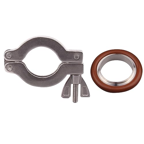 Image of DERNORD KF-25 Wing Nut Clamp Flange Quick Clamp Stainless Steel 304 with Centering O-Ring （Pack of 5）