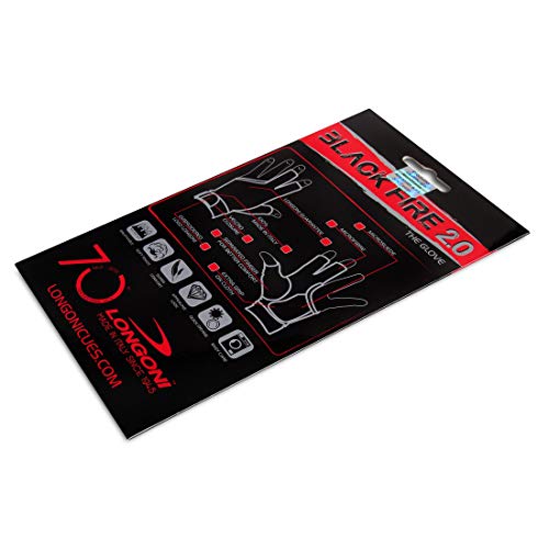 Longoni Black Fire 2.0 Billiard Pool CUE Glove - for Left or Right Hand - Black (Large, for Left Hand (Right-Handed Player)) - Thumbnail 6
