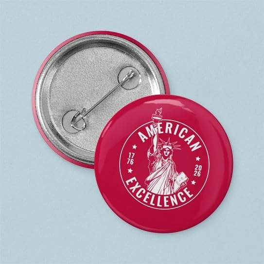 CafePress America250: American Excellence 1" Round Mini Button Pin