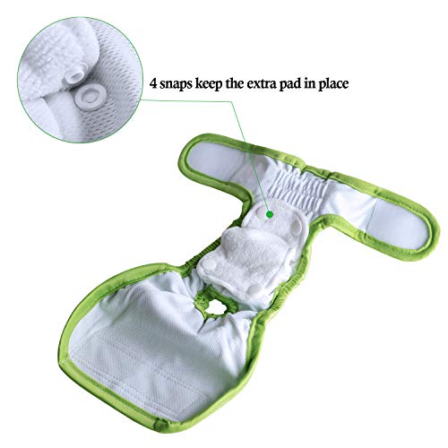 Teamoy Female Dog Diaper Pads, Reusable Doggie Diaper Wraps Liner Pads(Pack Of 6), S #TOP2