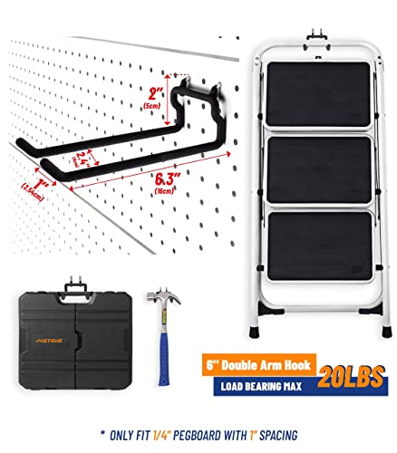 Poetiske Peg Board Tool Utility Hooks Pegboard Accessories Assorories 10Pc Black Shelf Drill Cord Holder Fits For 1/4" Peg Board Hanging Power Tool Hammer Utility Garage Storage #TOP3