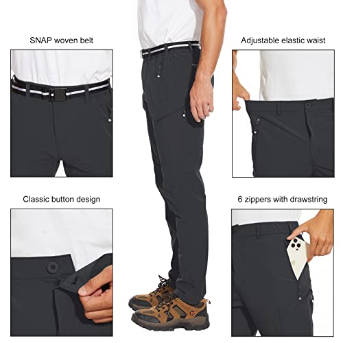 Arunlluta Hiking Pants For Men, Hiking Travel Pants Water-Resistant Mens Work Pants Stretch Quick Dry Lightweight #TOP2