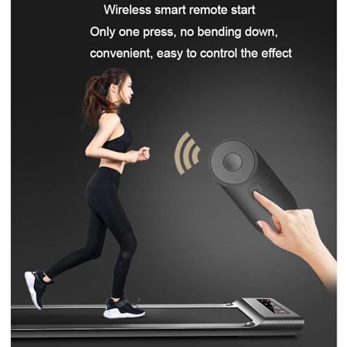Image of Folding Treadmills Treadmills, Flat Electric Treadmill Home Small Ultra-Thin Silent Walking Hines Led Display, 1-6Km /H, Remote Control