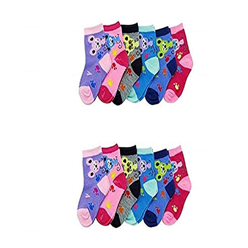 Image of Socks For Kids Baby Girls and Baby Boys Soft Cotton Multicolor Ankle Socks pack of (Pack of 12 Pair)
