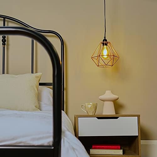 Pair of - MiniSun Retro Style Copper Metal Basket Cage Ceiling Pendant Light Shades