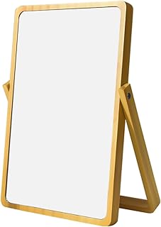 Healeved Wooden Desktop Makeup Mirror Large S...