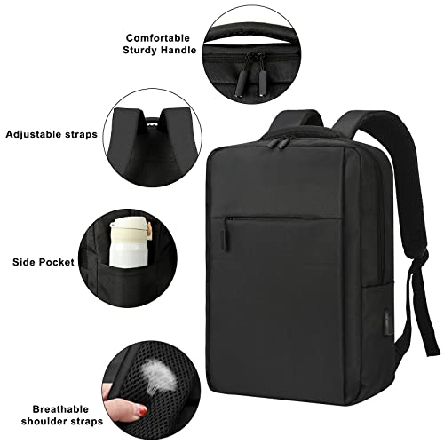 Laptop Backpack for Men and Women with 17.3inch Computer Compartment Travel Laptop Backpack Water Resistant Backpacks with USB Charging Port-Black