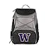 PICNIC TIME NCAA Washington Huskies PTX Insulated Backpack Cooler, Black With Gray Accents, One Size (633-00-175-624-0)