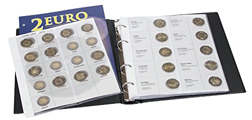 LINDNER Das Original Álbum pre-Impreso para Monedas conmemorativas de 2 Euros. Tomo 1: Todos los países del Euro (de Forma cronológica hasta España 2012)