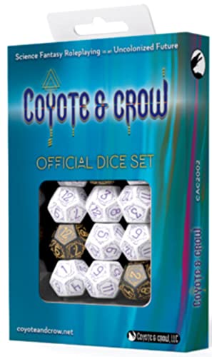 Coyote & Crow dice set de dados grabados con iconografia exclusiva de alta densidad