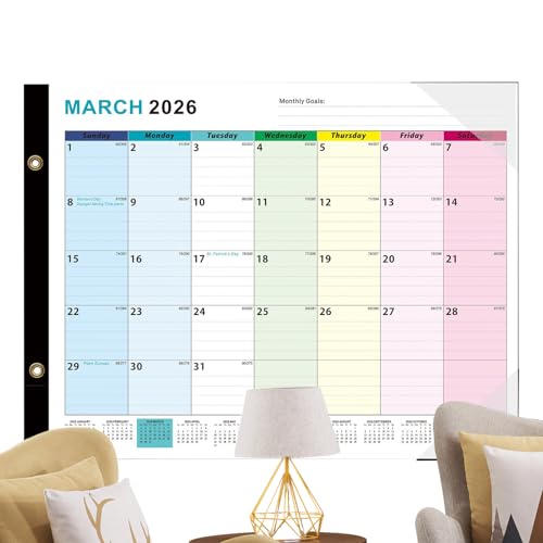 Calendrier Effaçable Mensuel pour Résoudre les Problèmes d'Organisation