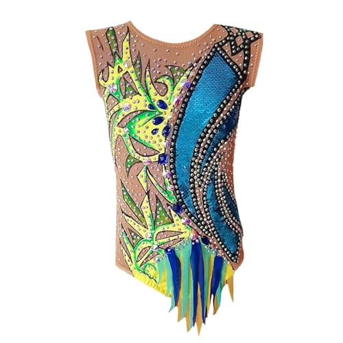 Kmarouse Youth' Rhythmic Gymnastics Leotards High Elastic One-piece Dancing Performance Athletic Leotards