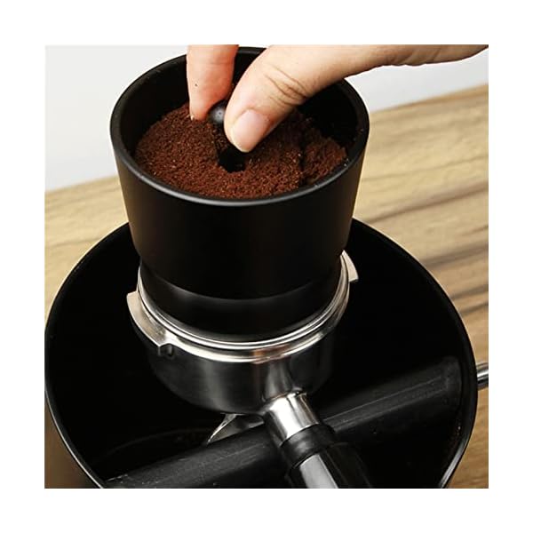 LENSHAO Manija de café Tamper Aluminio Anillo de dosificación inteligente 58MM Espresso Barista Powder Recogedor para… - Imagen 8