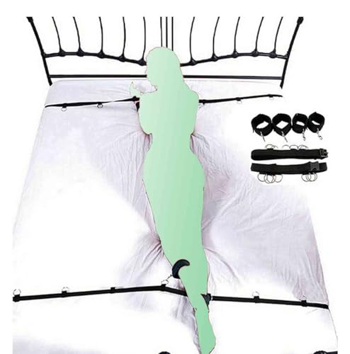 Bed Restraint Kit for Couples Under King Bed Sex Accessories for Adults Couples Sexy Gift Sets Restraints for Bed Sex Tie Downs Straps for Ankle and Wrist Adult Play Handcuff for Bedroom Fuzzy Sweater