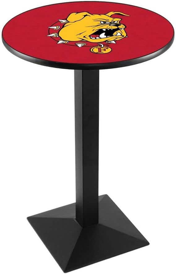 Holland Bar Stool Co. L217-42" Black Wrinkle Ferris State Pub Table with 36" Dia. top