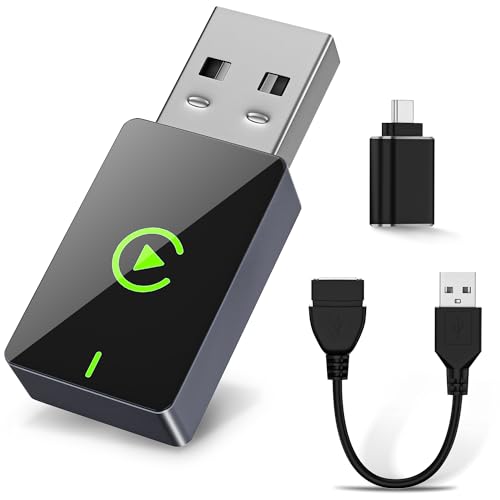 Image of Wireless CarPlay Adapter for Apple iPhone,Compact Design Car Play Adapter Convert Wired Apple CarPlay to Wireless with USB /USB C Port,Plug and Play,Fast and Stable Connection Compatible with iOS 10+