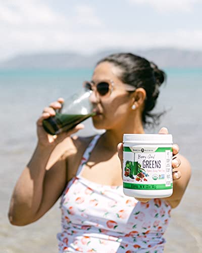 Bioactive Nutrients: Berry Good Greens - Superfood Powder - 30 Servings - 100% Usda Organic Non-Gmo Vegan Supplement, Helps Boost Energy, Detox, Healthy Metabolism, Whole Food Nutrition #TOP4