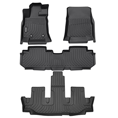 Jdmon Floor Mats Compatible With 2019-2023 Subaru Ascent 7 Seater, All Weather Car Mat Custom Fit Floor Liner 1St, 2Nd & 3Rd Row Set Black #TOP23