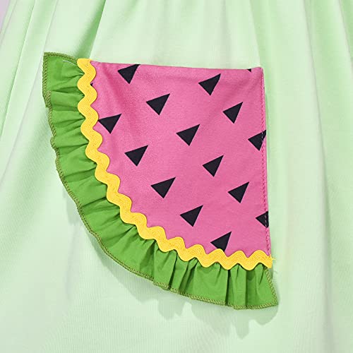 Sunny Fashion Girls Dress Colorful Striped Knitted Cotton Stretch School3